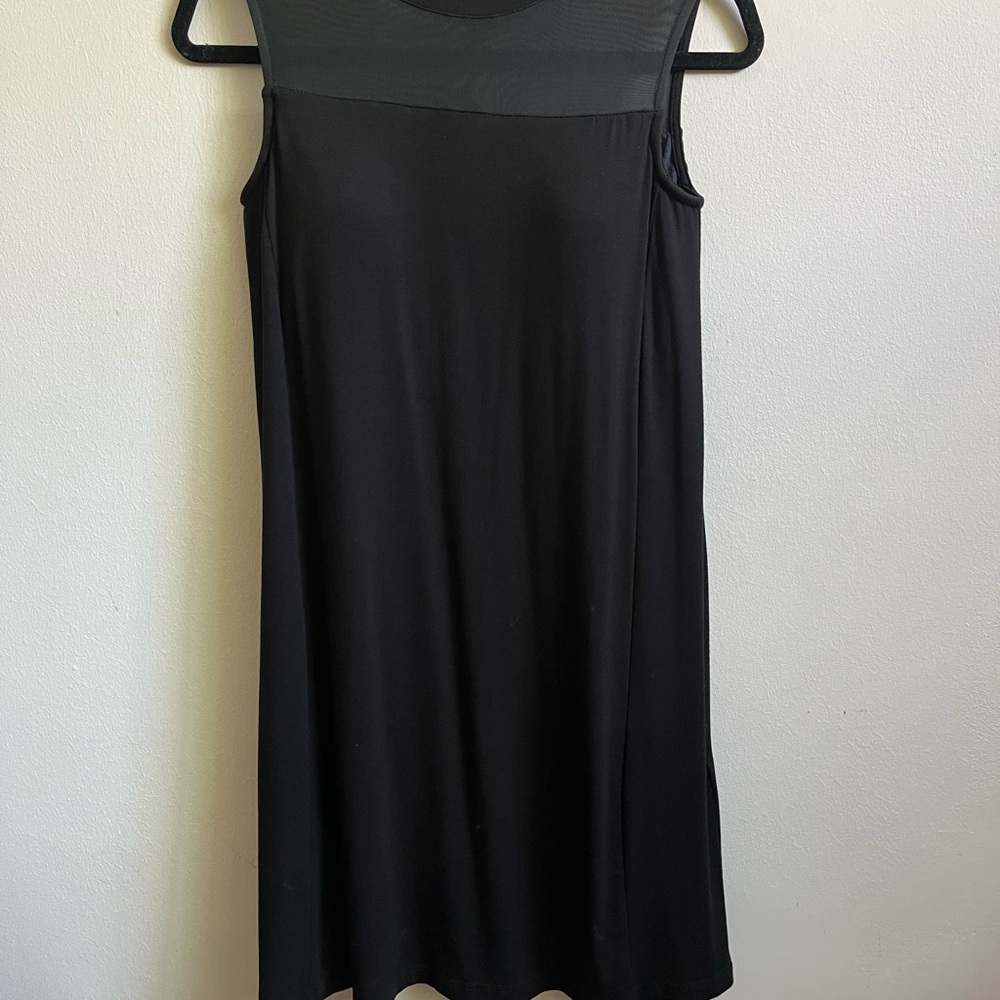 Lee Black Mesh Panel Mini Dress